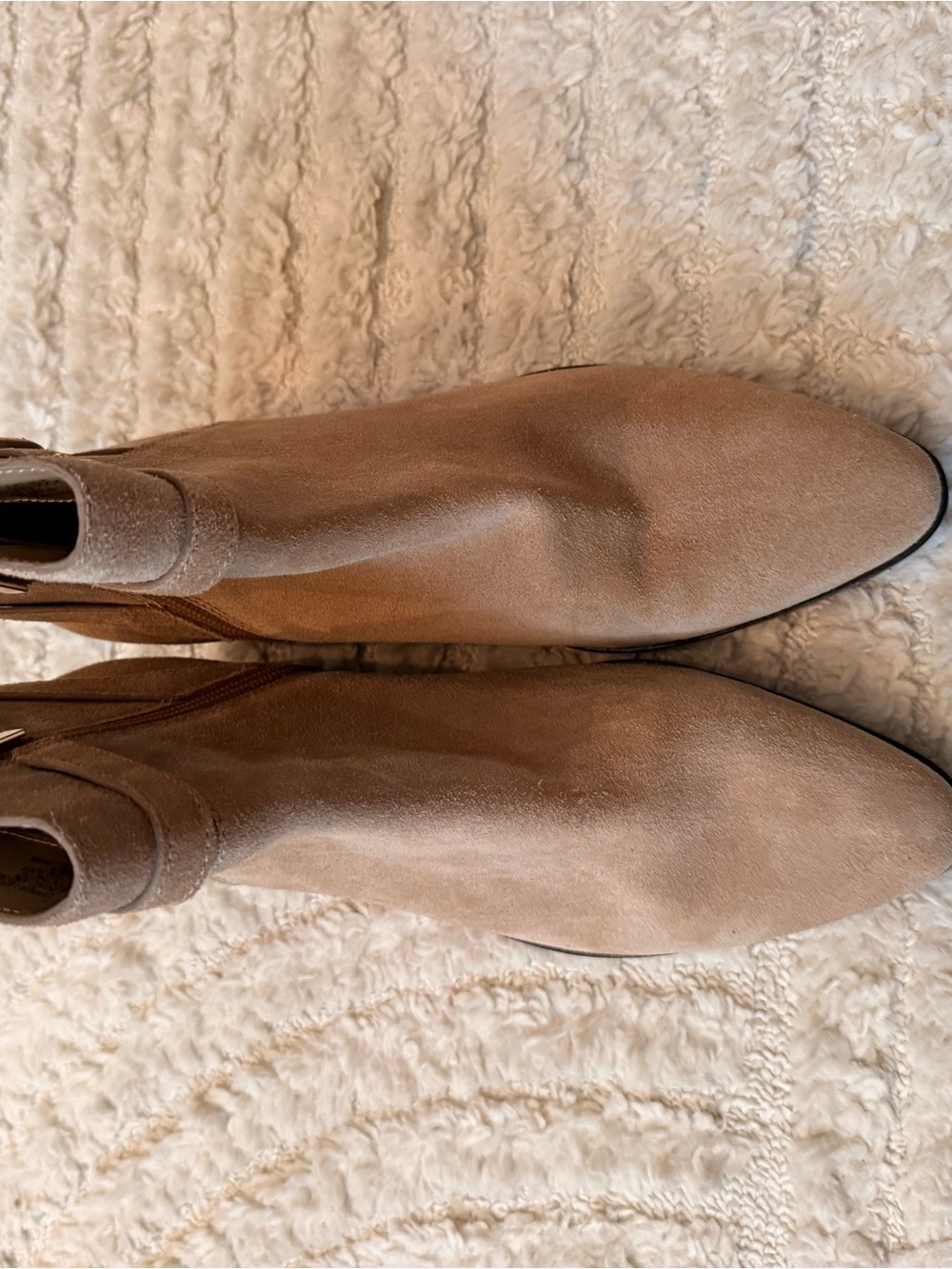 Banana Republic Taupe Suede Ankle Booties